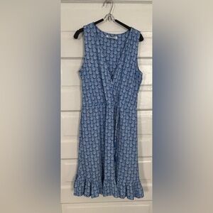 Tommy Bahama Blue and White Pineapple Print Dress, size 10